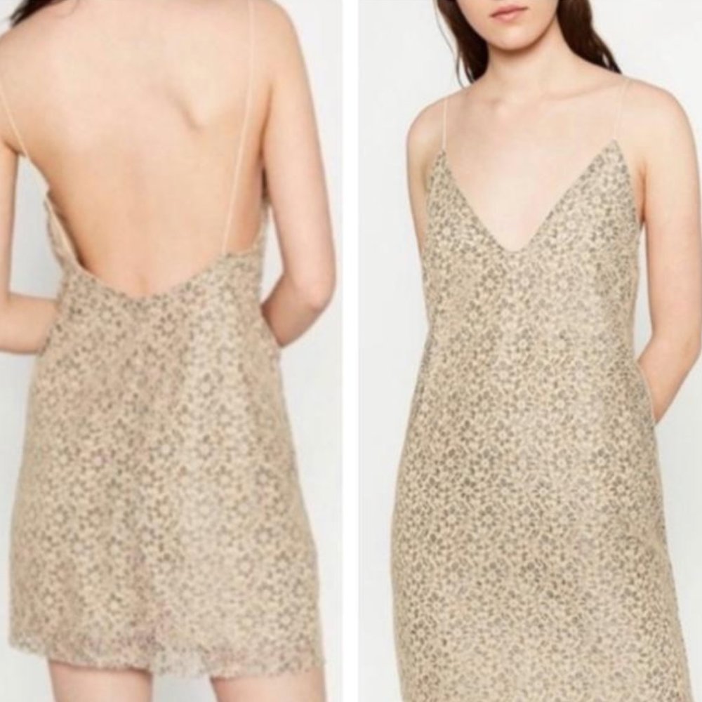 NWOT Zara Low Back Lace Mini Dress
